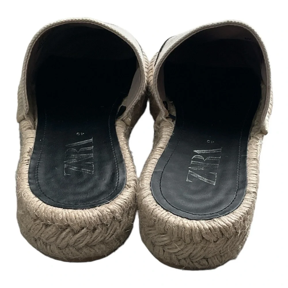 Zara Toe Cap Espadrilles Mules Size 40